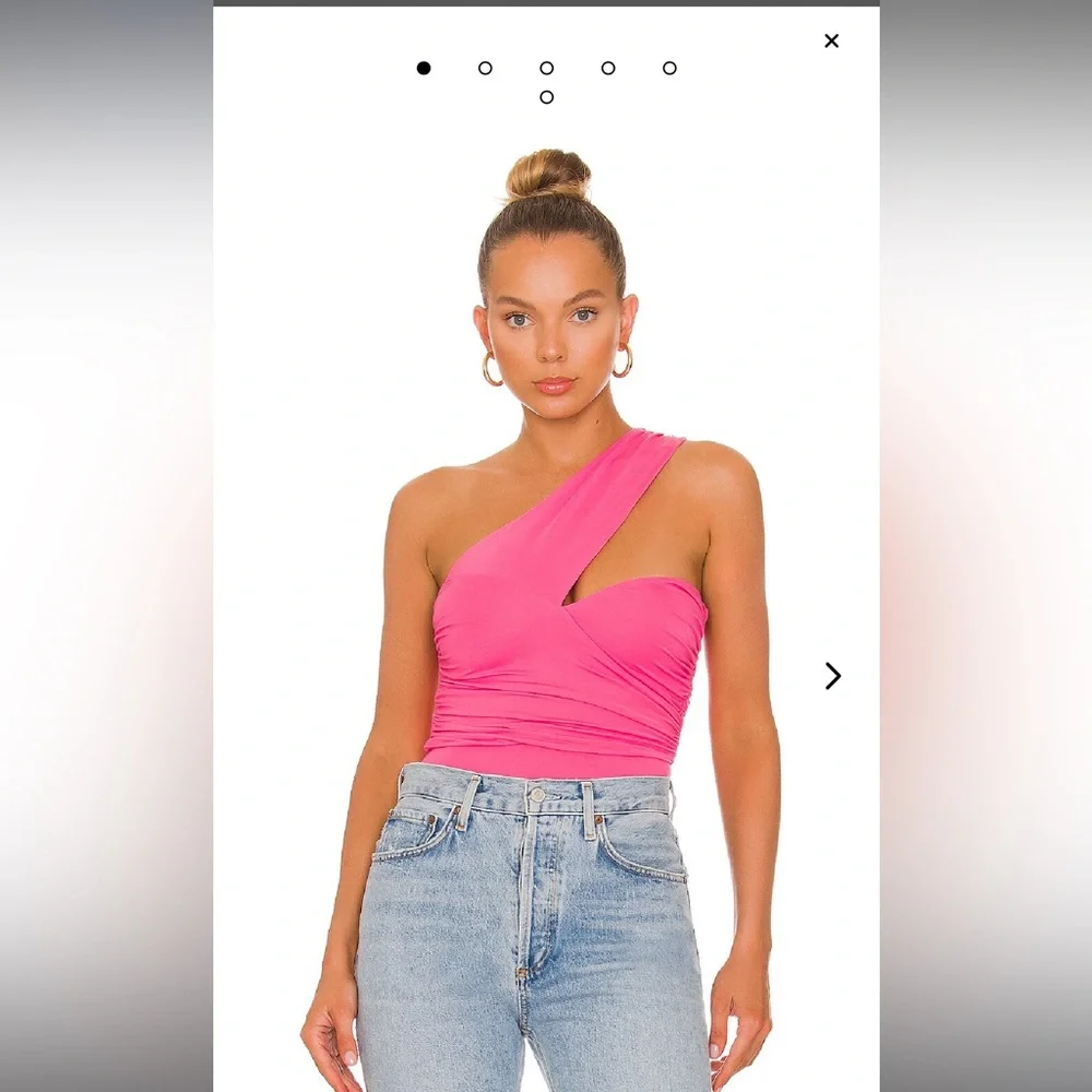 NWT Lovers and Friends Liv Bodysuit Hot Pink - Picture 5 of 9